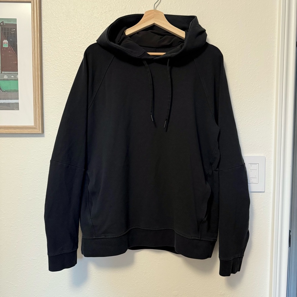 Lululemon Men’s City Sweat Stretch Pullover Hoodie in Black Size Large